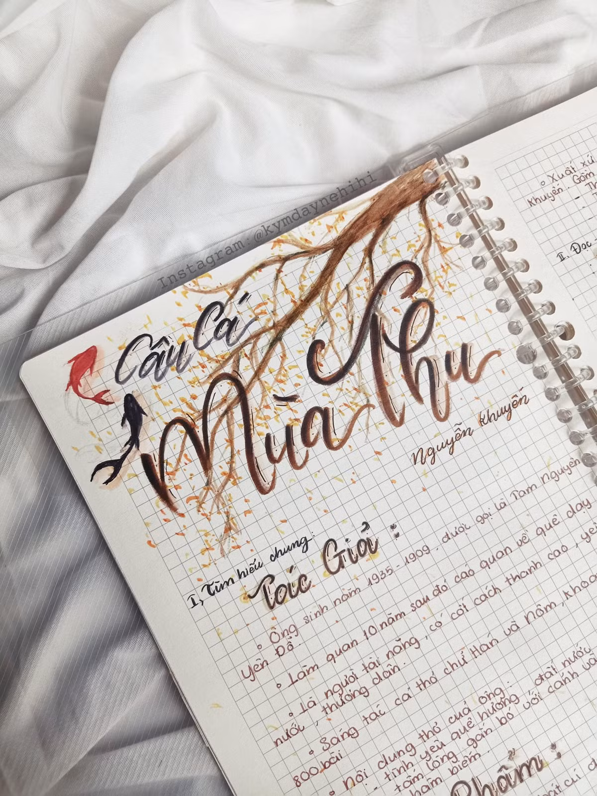 Những hình ảnh trong cuốn vở Ngữ văn này đã nhận được "cơn mưa" lời khen của cư dân mạng.