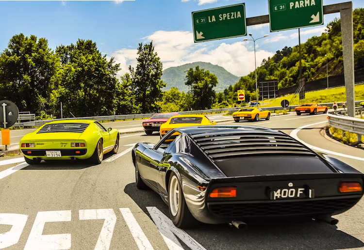 Tại Celebration Miura Tour, gần như tất cả các phiên bản màu sắc của Miura trước đây đã có mặt đầy đủ. Để thêm phần vui vẻ, hành trình còn có sự góp mặt của một số chủ xe Lamborghini Aventador các đời - "hậu duệ" ngày nay của Miura.