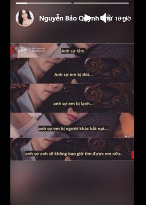 Mới đây, Quỳnh Thư chia sẻ về 4 nỗi sợ của đàn ông và dấu hiệu của các cặp đôi hạnh phúc. Ảnh chụp màn hình