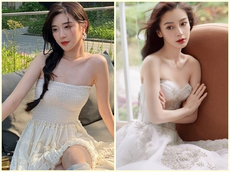 Angelababy và Châu Tử Nhiên sở hữu gương mặt thanh tú, vóc dáng thon gọn, gợi cảm, làn da trắng mịn màng. Ảnh: Người đưa tin, VTC