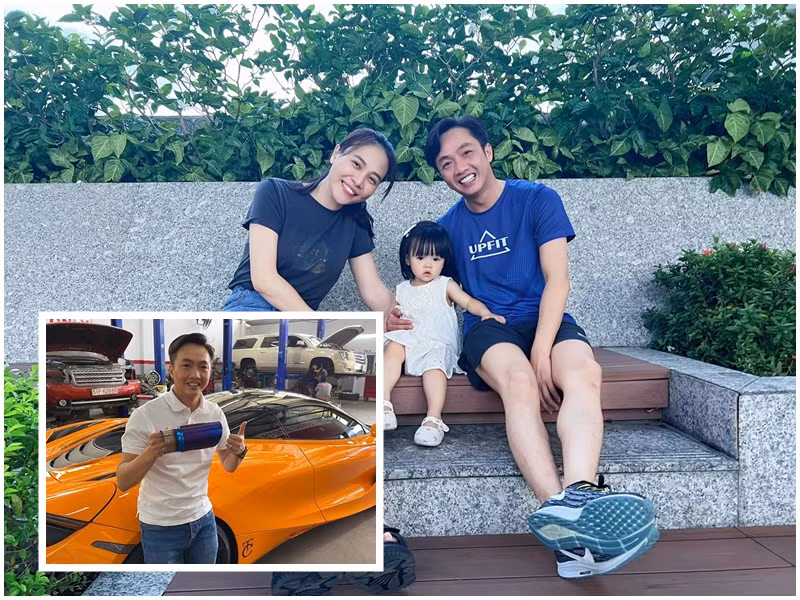 Đàm Thu Trang cũng nịnh chồng giỏi không kém Nhã Phương và Hari Won. Nữ ca sĩ từng đặt làm cụm ống xả khắc tên riêng trị giá gần nửa tỷ đồng cho siêu xe của Cường Đô la. Ảnh: FBNV