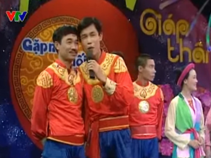 Năm 2004, Táo Quân lần thứ 2 lên sóng. Đảm nhận vai Ngọc Hoàng là Quốc Khánh. Đây là lần đầu tiên anh đóng nhân vật này. Ảnh: Vietnamnet