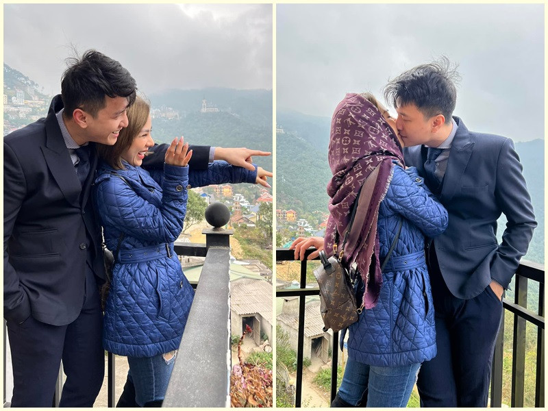 Cặp đôi "chị em" khóa môi ngọt ngào trong chuyến du lịch.