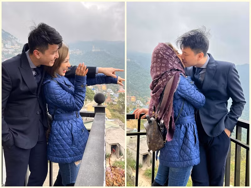 Cặp đôi "chị em" khóa môi ngọt ngào trong chuyến du lịch.