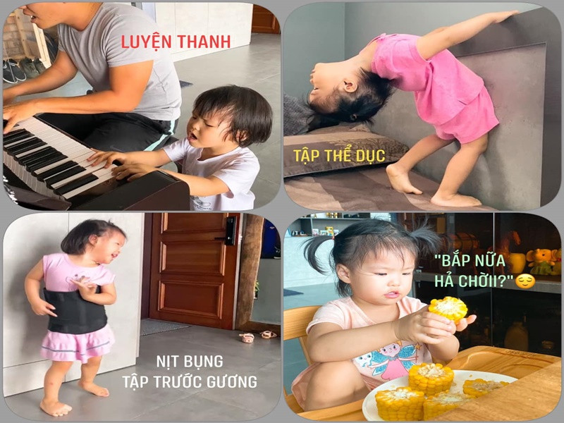 Bé Bông được người hâm mộ của cặp đôi Lê Phương - Trung Kiên yêu mến bởi vẻ ngoài đáng yêu.