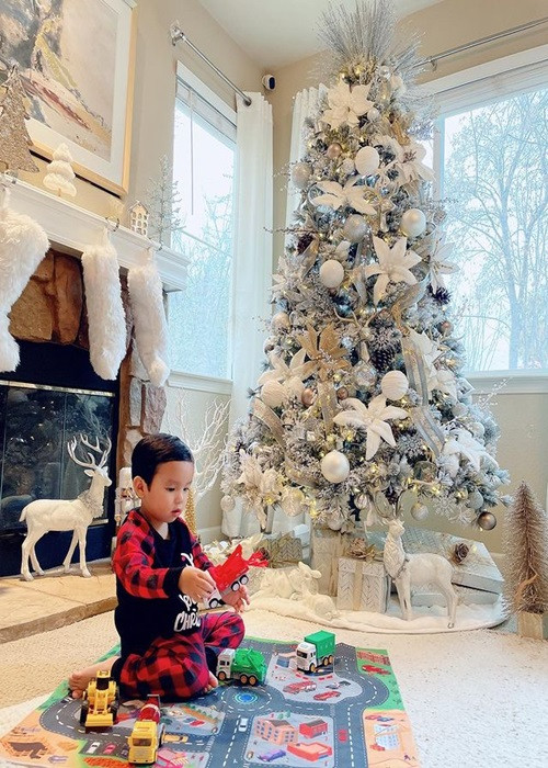 Bé Maximus là con trai đầu lòng của Phạm Hương và bạn trai doanh nhân. Cậu nhóc sinh ra đã "ngậm thìa vàng".