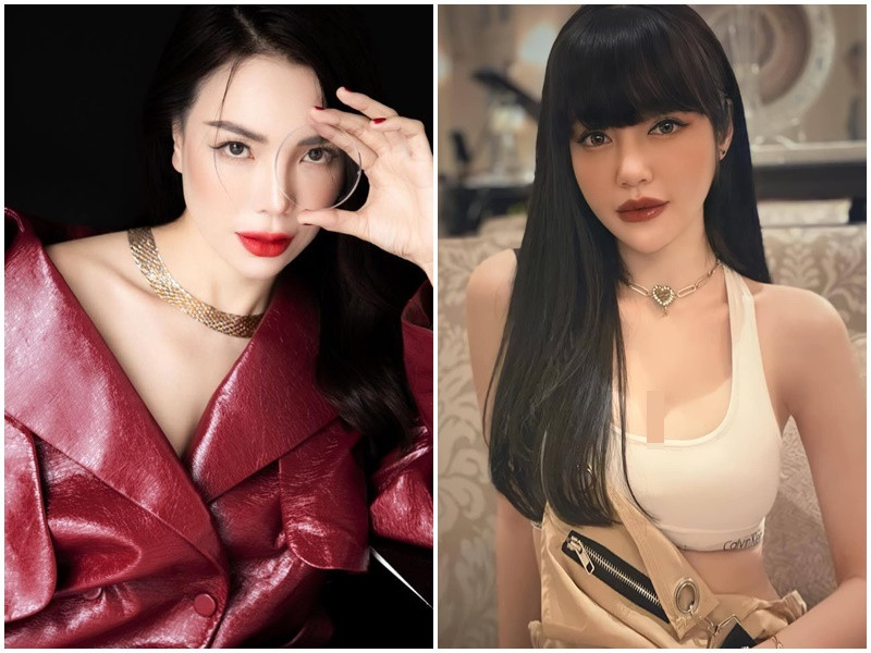 Trước khi bị Oanh Yến tố, Trà Ngọc Hằng từng vướng một số ồn ào. Năm 2011, nữ người mẫu gây xôn xao khi khẳng định Elly Trần không nâng ngực. “Tôi từng thuê nhà trọ ở cùng Elly Trần và tắm chung vài lần nên có thể khẳng định ngực của bạn ấy là thật", Trà Ngọc Hằng cho hay. Ảnh: FB Trà Ngọc Hằng, Elly Trần