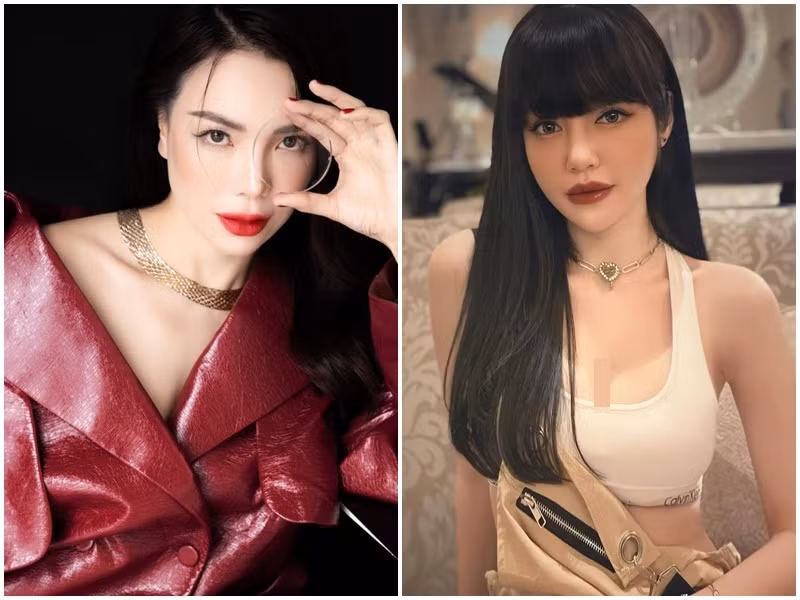 Trước khi bị Oanh Yến tố, Trà Ngọc Hằng từng vướng một số ồn ào. Năm 2011, nữ người mẫu gây xôn xao khi khẳng định Elly Trần không nâng ngực. “Tôi từng thuê nhà trọ ở cùng Elly Trần và tắm chung vài lần nên có thể khẳng định ngực của bạn ấy là thật", Trà Ngọc Hằng cho hay. Ảnh: FB Trà Ngọc Hằng, Elly Trần