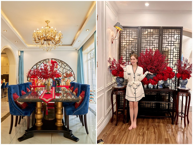 Không gian sống đậm chất Xuân của vợ chồng Di Băng.