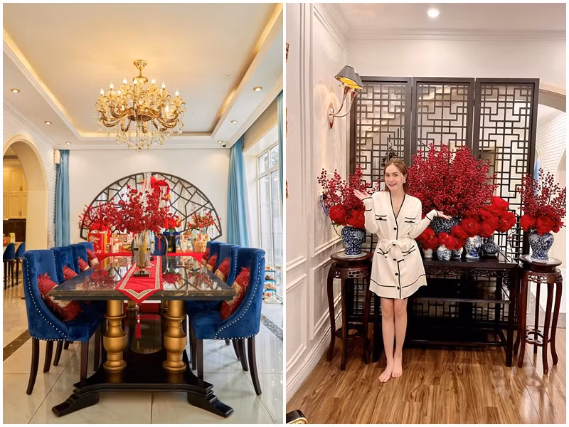 Không gian sống đậm chất Xuân của vợ chồng Di Băng.