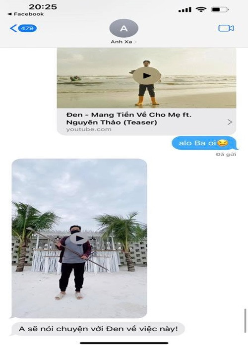 Trên fanpage, Nhã Phương đăng tải tin nhắn trò chuyện với Trường Giang. Cô gửi MV "Mang tiền về cho mẹ" cho chồng. Đáp lại, Trường Giang làm clip cover bài hát theo phong cách lầy lội.