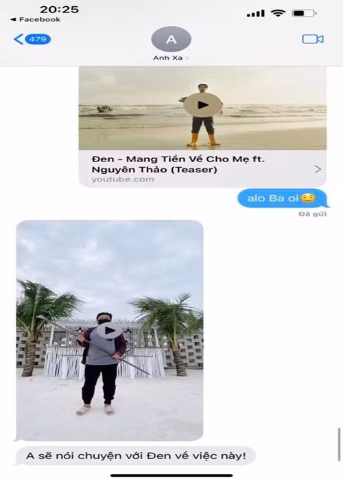 Trên fanpage, Nhã Phương đăng tải tin nhắn trò chuyện với Trường Giang. Cô gửi MV "Mang tiền về cho mẹ" cho chồng. Đáp lại, Trường Giang làm clip cover bài hát theo phong cách lầy lội.