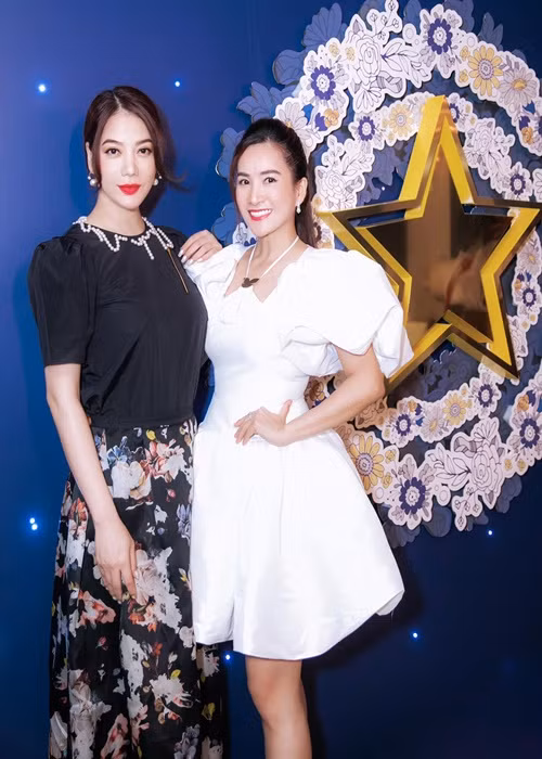 Trương Ngọc Ánh và Anh Thơ đọ sắc trong tiệc sinh nhật.