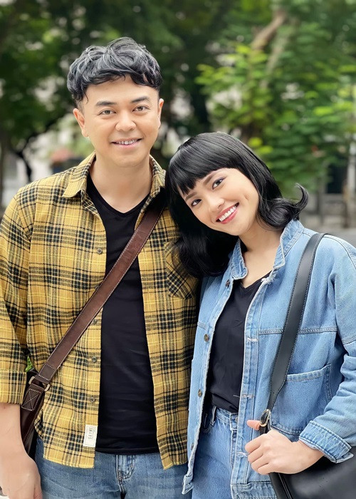 Trong “Anh có phải đàn ông không”, Tuấn Tú đóng cặp với Thúy An. Cô vào vai Thùy Dung. Ảnh: FB Tuấn Tú