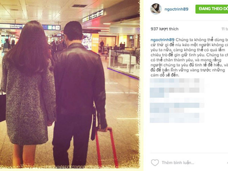 Bạn trai hơn 20 tuổi của Ngọc Trinh là người có gia đình. Tuy nhiên, Ngọc Trinh vẫn qua lại với người đàn ông này.