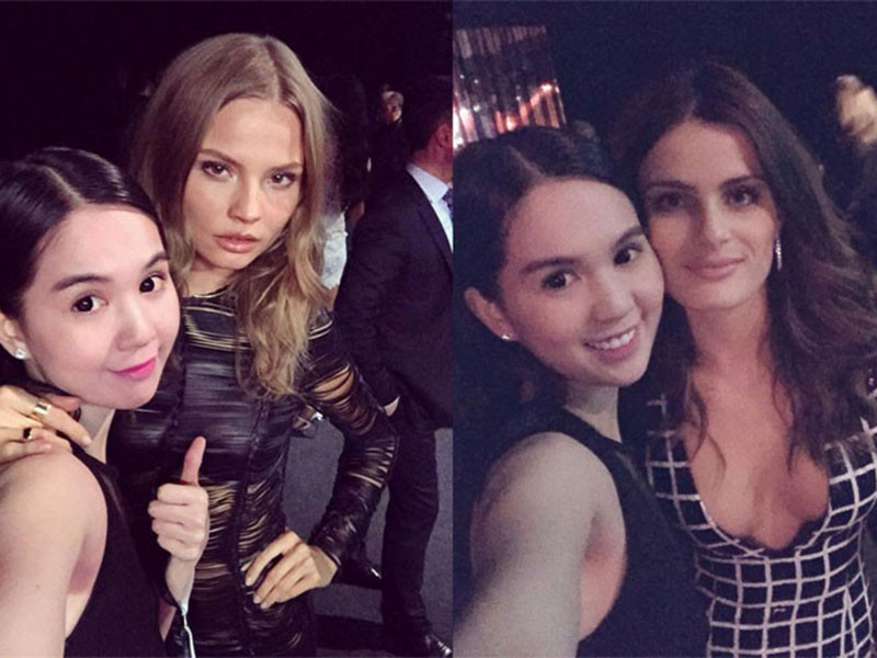 Ngọc Trinh chụp ảnh cùng "thiên thần" Isabeli Fontana (phải).