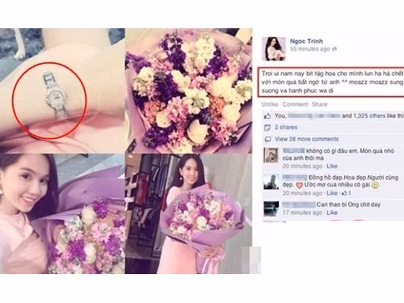 Còn khi mặn nồng với bạn trai đại gia 8 năm, Ngọc Trinh liên tục được tặng hàng loạt món đồ hiệu từ vài trăm triệu cho đến tiền tỷ.