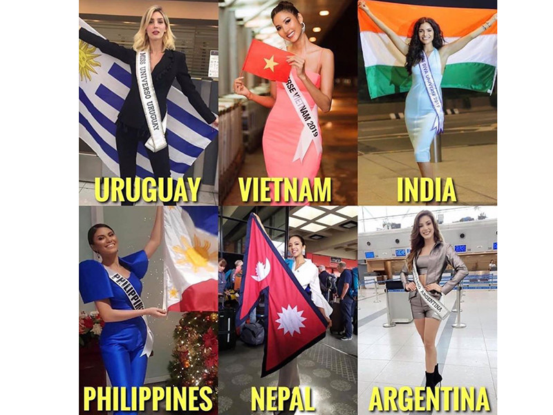 Đại diện Nepal, Argentina, Ấn Độ, Uruguay lên đường chinh chiến.