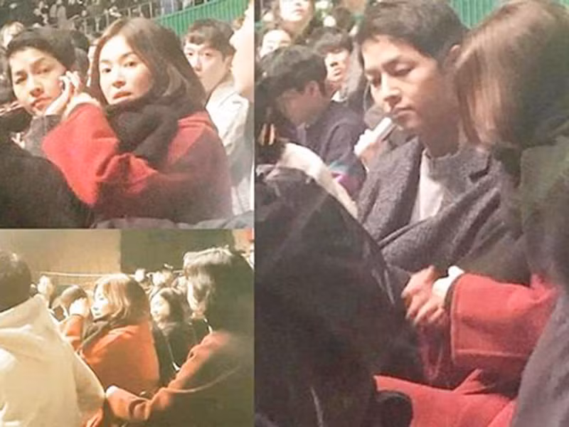 Khi chưa ly hôn, Song Hye Kyo từng được Song Joong Ki tháp tùng đi ủng hộ IU.