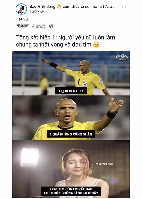 Ca sĩ Bảo Anh tức giận về quyết định của trọng tài Ahmed Al-Kaf.