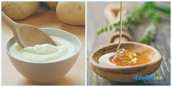 Sự kết hợp giữa khoai tây và mật ong sẽ giúp cho da của bạn bớt sạm, giảm nám, đẹp lên trông thấy. Ảnh topgia.