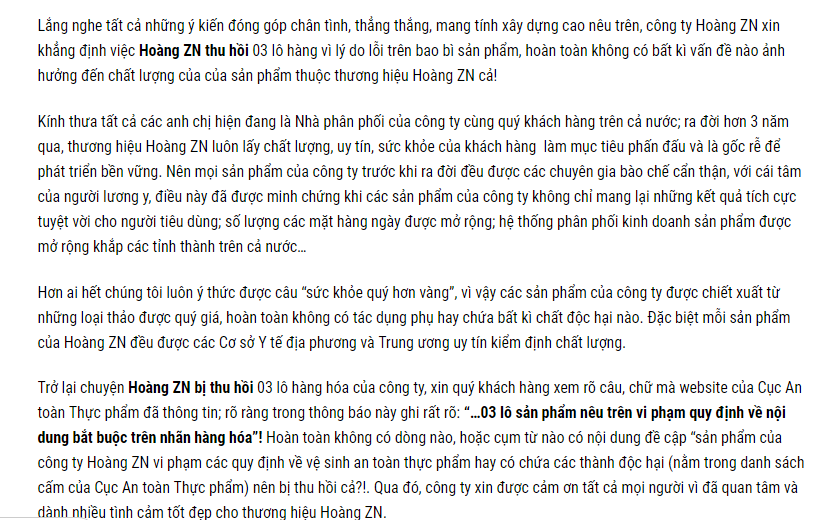 Ngoai tra Hoa sam dat, Cong ty Hoang ZN bi thu hoi nhung san pham nao?-Hinh-5