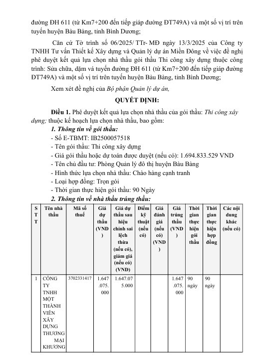 Bình Dương: Gói thầu hơn 1,5 tỷ tại Phú Hòa về tay Cty Khương Minh Khang - Hình 4 Binh Duong: Goi thau hon 1,5 ty tai Phu Hoa ve tay Cty Khuong Minh Khang-Hinh-4