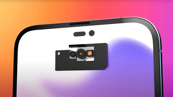 Ban đầu, các hình ảnh render được rò rỉ của Jon Prosser cho thấy thiết kế notch trên iPhone 14 Pro giống với Galaxy S22, chuyển thành dạng đục lỗ nằm ở giữa.