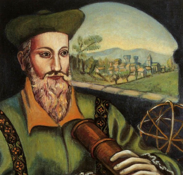 "Trăng đêm rằm trên đỉnh núi cao. Nhà hiền triết thấy điều đó. Những đệ tử bất tử. Mắt hướng về phía nam. Tay ôm ngực, xác rực lửa", nhà tiên tri viết.