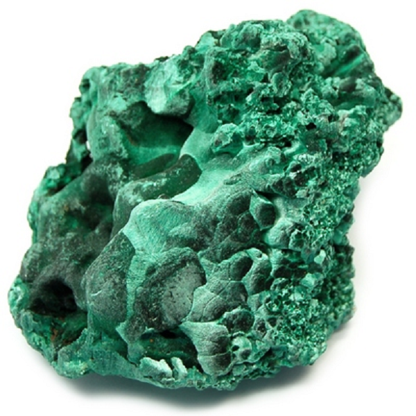 Đá Malachite có màu xanh lá cây đặc trưng là do hợp chất của đồng mang lại, sắc thái của loại đá này dao động từ màu xanh lá cây biruza, ngọc lục bảo cho đến xanh lá cây, phớt xanh da trời đến xanh sẫm.