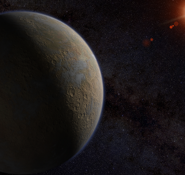 Hành tinh lớn hơn Trái Đất 1,27 lần, cũng có khí hậu ôn đới nhưng trở ngại duy nhất cho sự sống là nó có thể bị nhận bức xạ cực tím lớn do nằm quá gần sao mẹ.