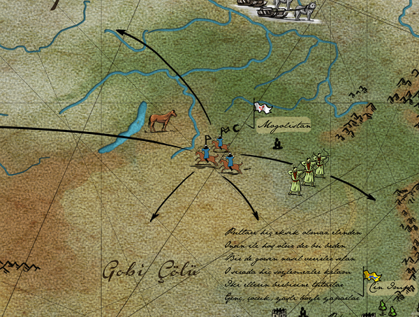 Bán đảo Iberia và bờ biển của châu Phi được thể hiện chính xác. Trong tương quan với châu Phi, các nước châu Mỹ, bờ biển phía bắc của Nam Mĩ cũng được thể hiện khá chuẩn. Nhưng khu vực đại diện cho Bắc Mỹ gần như không giống với bờ biển thực sự của nó (không có gì đáng ngạc nhiên vì thời gian này, đây là vùng đất gần như chưa được khám phá).