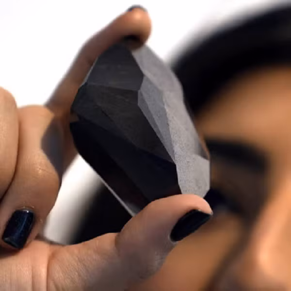 Theo nhà đấu giá Sotheby’s, một viên kim cương đen có kích thước lớn như thế là cực kỳ hiếm, và dự kiến nó sẽ được bán đấu giá lên tới 6,8 triệu USD.