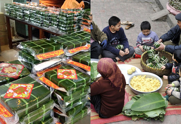 Những ngày sát Tết xưa, các bà các mẹ tranh thủ ra chợ mua thịt mua nếp. Rồi cả nhà quây quần cùng nhau, phụ cha ông gói từng chiếc bánh chưng, đó như là một nét đẹp văn hóa không phai trong mỗi người con Việt.