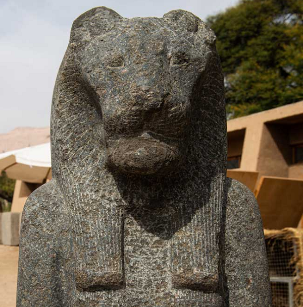 Bên cạnh tượng nhân sư, nhóm khảo cổ còn phát hiện 3 bức tượng gần như nguyên vẹn của nữ thần Sekhmet, vị thần đầu sư tử bảo vệ thần Mặt Trời Ra.