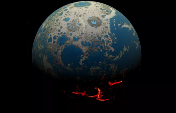 Trái Đất thuở sơ khai tắm đẫm trong bức xạ Mặt Trời, với lượng tia UV phải nhận gấp 10 lần hiện tại. Hàm lượng bức xạ được cho là hoàn toàn không phù hợp với sự sống.