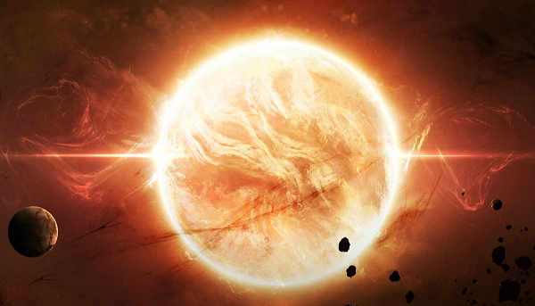 Sau đó, Mặt trời sẽ bắt đầu hợp nhất helium còn sót lại từ phản ứng tổng hợp hydro thành carbon và oxy, trước khi sụp đổ và để lại một tinh vân hành tinh tuyệt đẹp ở các lớp bên ngoài khi nó co lại thành một xác sao cực kỳ dày đặc, nóng hơn đáng kể, có kích thước bằng Trái đất, được gọi là sao lùn trắng.