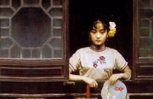 Ảnh chụp phu nhân của một quan chức cuối thời nhà Thanh với những đường nét thanh tú, sang trọng.