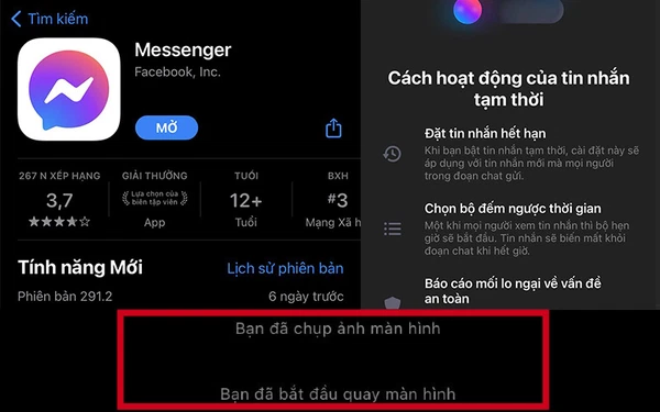 "Đã có bản cập nhật mới cho các cuộc trò chuyện được mã hoá đầu cuối trên Messenger. Với tính năng mới này, bạn sẽ nhận được thông báo nếu ai đó chụp ảnh màn hình một tin nhắn trước khi chúng biến mất. Chúng tôi cũng đang thêm ảnh GIF, các nhãn dán và tính năng bày tỏ cảm xúc vào các cuộc trò chuyện được mã hóa", lời chia sẻ của Mark Zuckerberg.
