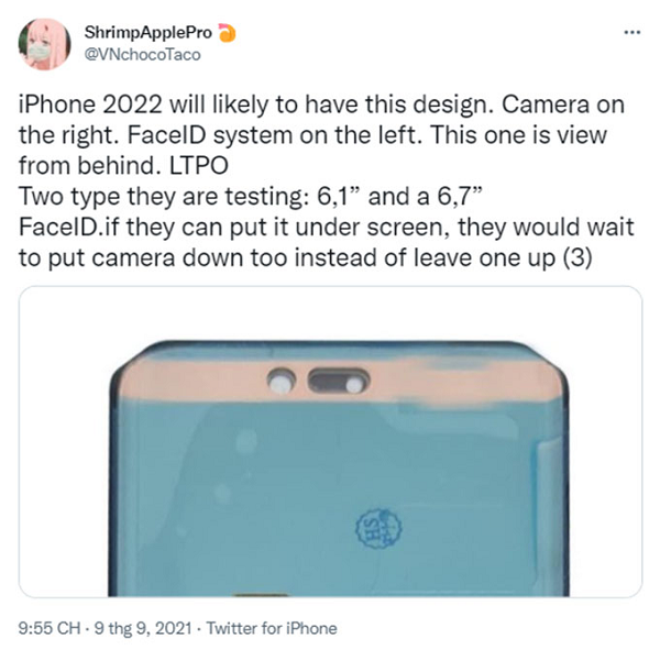 Thông tin iPhone 14 Pro và 14 Pro Max sẽ loại bỏ tai thỏ và hướng đến thiết kế dạng đục lỗ trên màn hình như những dòng máy Android trong năm nay vốn đã được tiết lộ từ trước đây khá lâu.