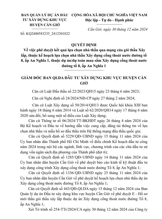 TP HCM: Công ty 8868 một ngày trúng 5 gói thầu tại Cần Giờ TP HCM: Cong ty 8868 mot ngay trung 5 goi thau tai Can Gio