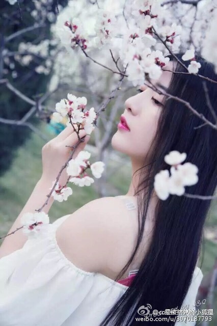 Mỹ nữ đọ sắc cùng hoa đồng nội.