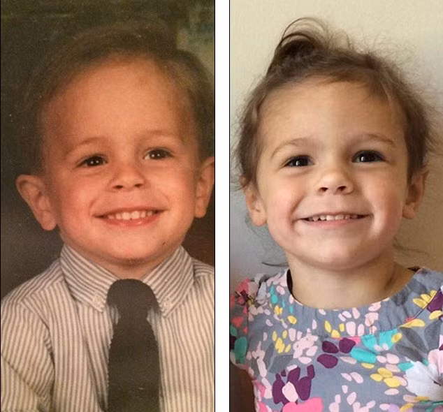 Nụ cười đáng yêu của bố và con gái.