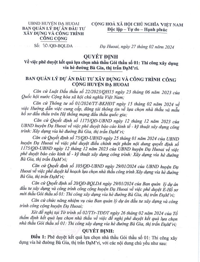 Lâm Đồng: Công ty Tuấn Lợi, 1 năm trúng 18 gói thầu tại Đạ Huoai - Hình 3 Lam Dong: Cong ty Tuan Loi, 1 nam trung 18 goi thau tai Da Huoai-Hinh-3