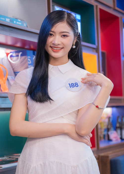 Hồng Trang nỗ lực gây ấn tượng trong các hoạt động của cuộc thi Miss World Vietnam 2023. Ảnh: FBNV.