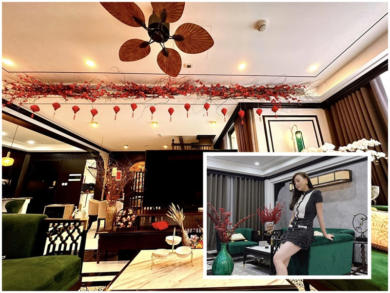 Phương Oanh sống sang chảnh trước khi lên xe hoa. Năm 2021, nữ diễn viên chuyển đến căn hộ cao cấp mới rộng hơn 100m2 tại Bắc Từ Liêm (Hà Nội). Ảnh: FBNV.