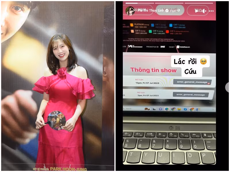 Phí Thị Thùy Linh chờ đợi từng phút để đặt vé thành công. Ảnh: FBNV.