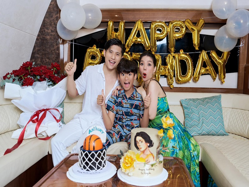 Lâm Bảo Châu thân thiết với con trai riêng của Lệ Quyên.