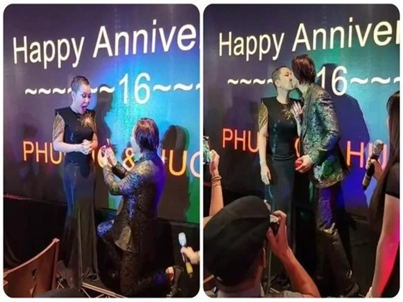 Hoài Phương tặng Việt Hương nhiều món quà. Năm 2022, trong tiệc kỷ niệm 16 năm ngày cưới, Hoài Phương tặng vợ chiếc nhẫn kim cương 11 carat. Tháng 2, Việt Hương khoe biệt thự được chồng tặng. Ảnh: Saostar.