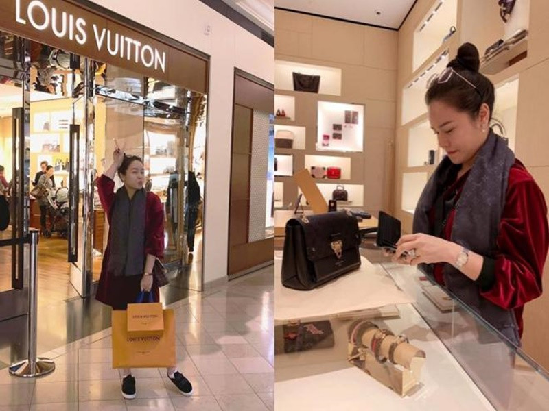 Bà mẹ một con lựa chọn những món đồ hàng hiệu. Ảnh: Sức Khỏe Và Đời Sống.